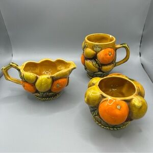 Vintage INARCO "Lemons Oranges in Basket" Ceramic Coffee Tea Cup, Mug, Cup